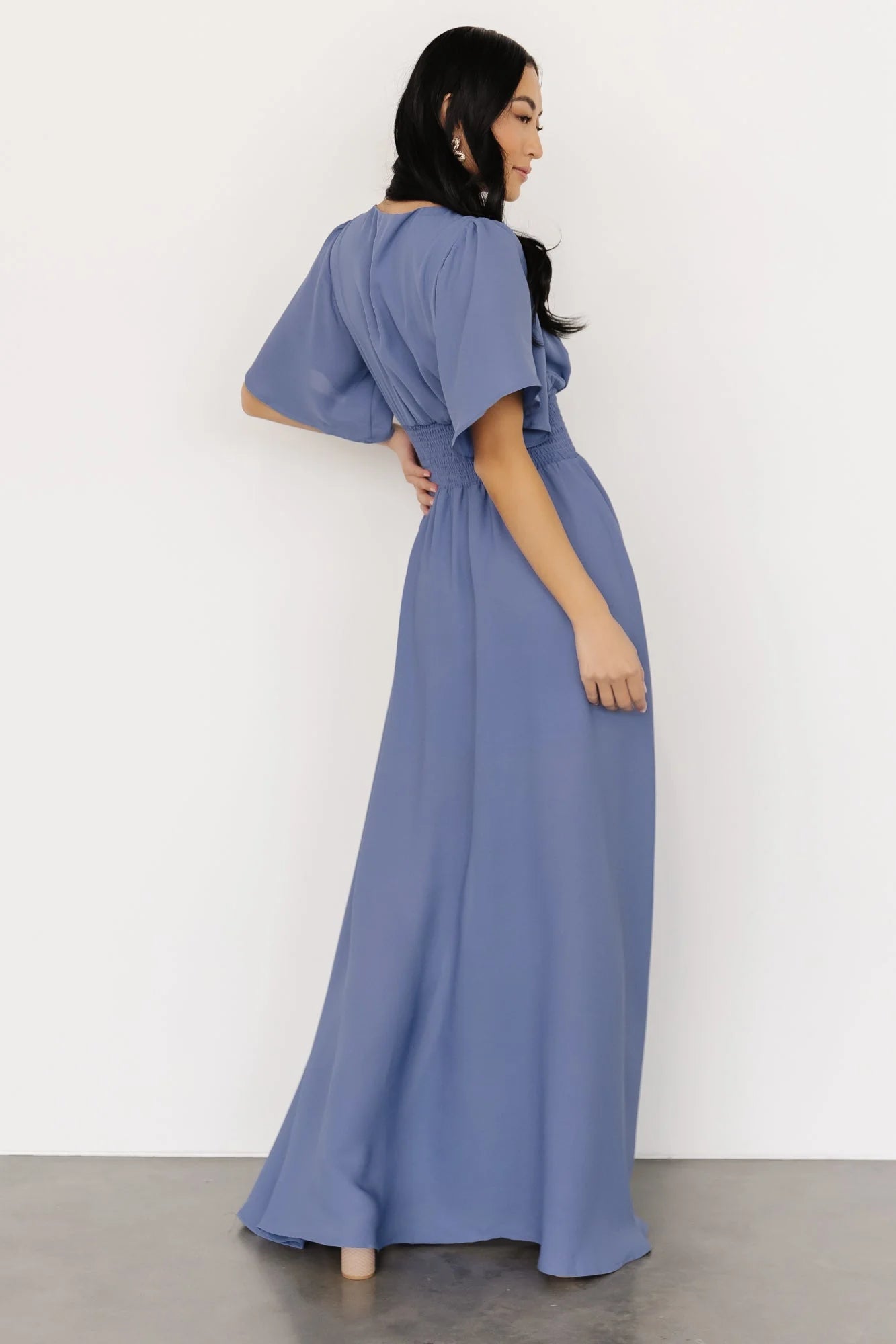 Verona Smocked Maxi Dress | Blue