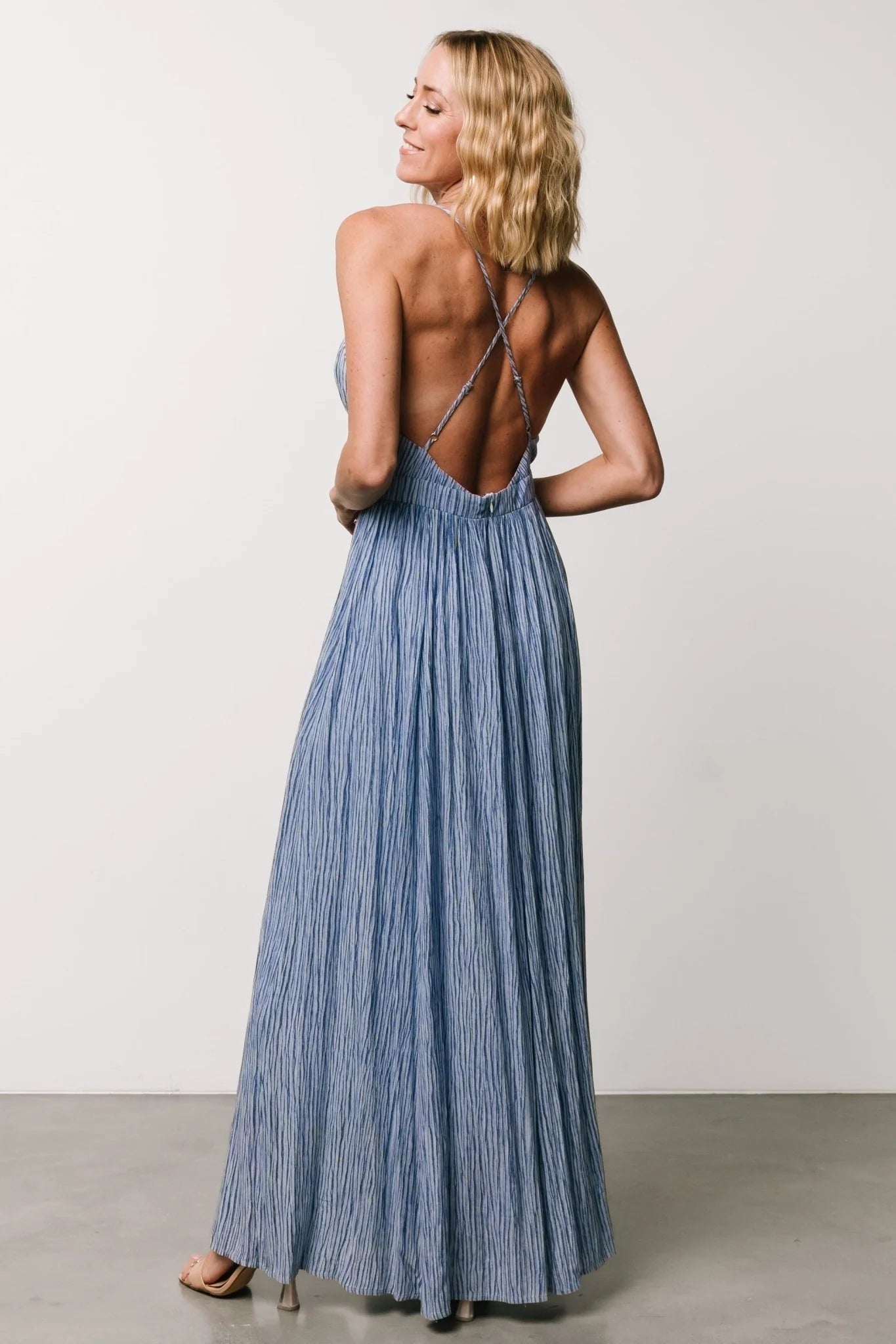 Korley Maxi Dress | Blue Stripe