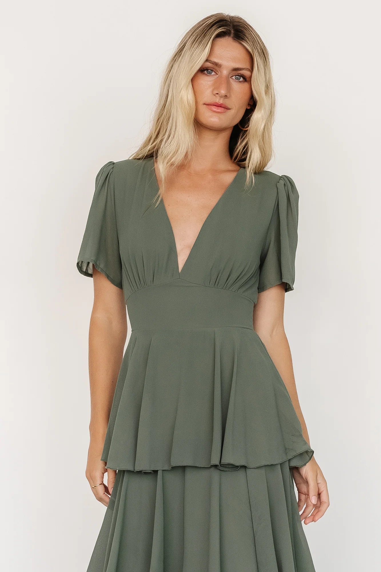 Fabric Swatch - Montaigne Chiffon | Dark Sage