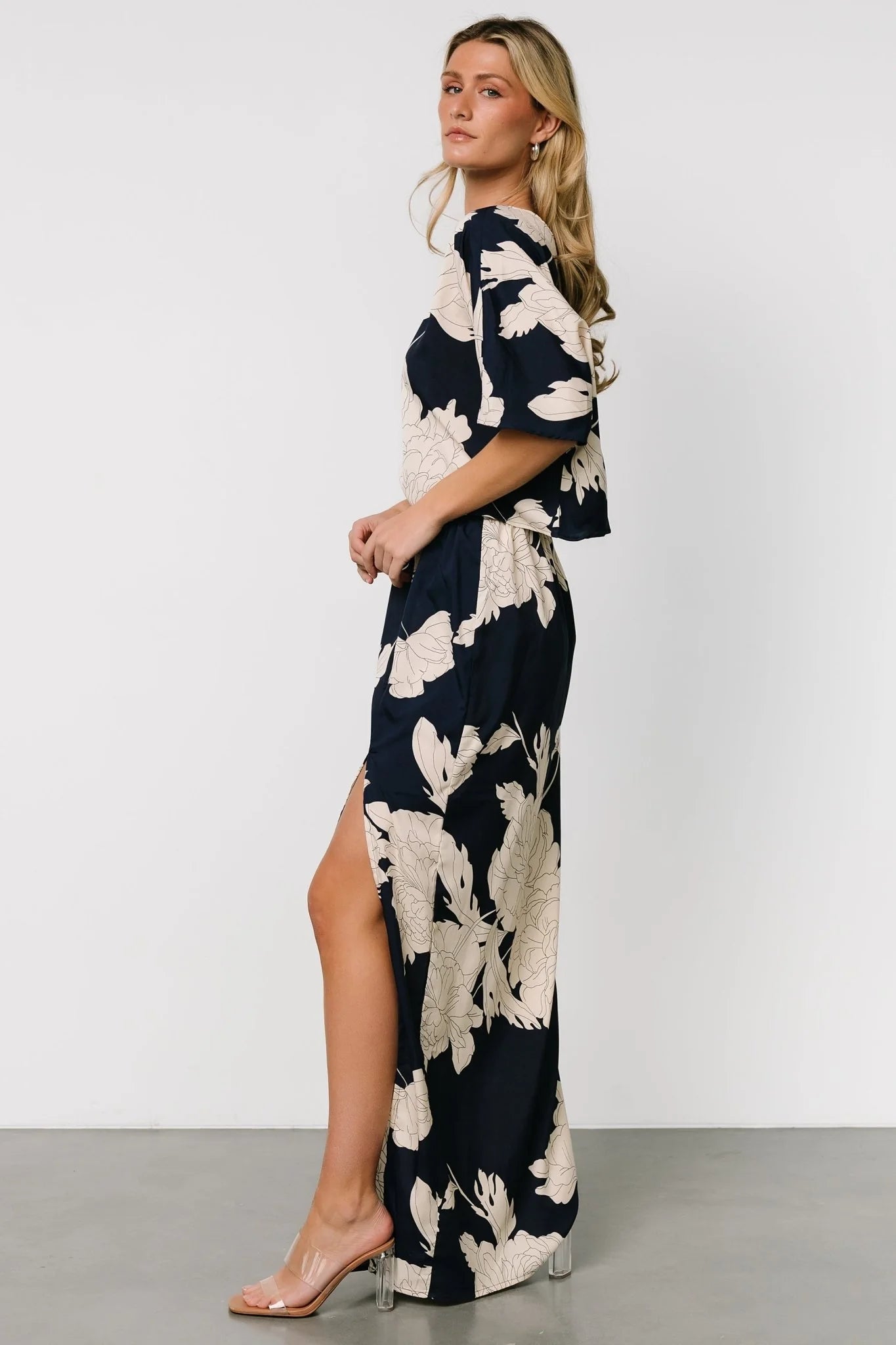 Halston Maxi Dress | Navy + Cream