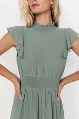 Kearny Ruffle Maxi Dress | Eucalyptus