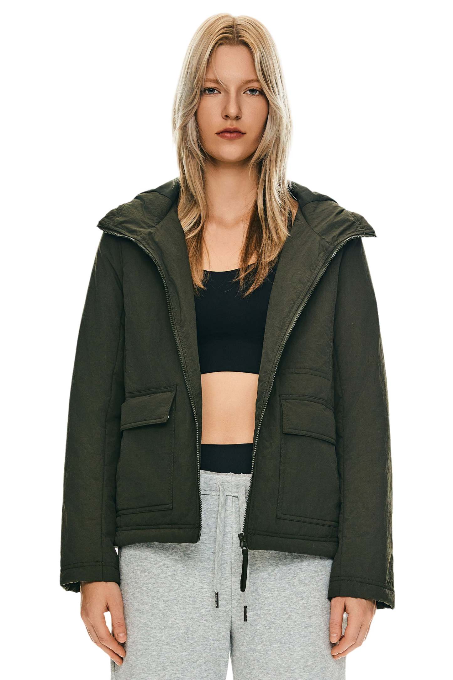 Hooded Lightweight Jacket Zip Up