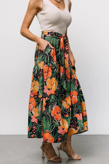Melea Skirt | Navy Multi Floral