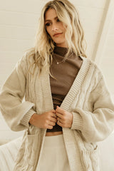 Spencer Chunky Knit Cardigan | Oatmeal