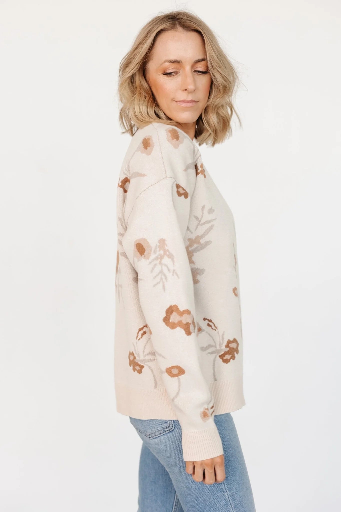 Calla Sweater | Natural Print