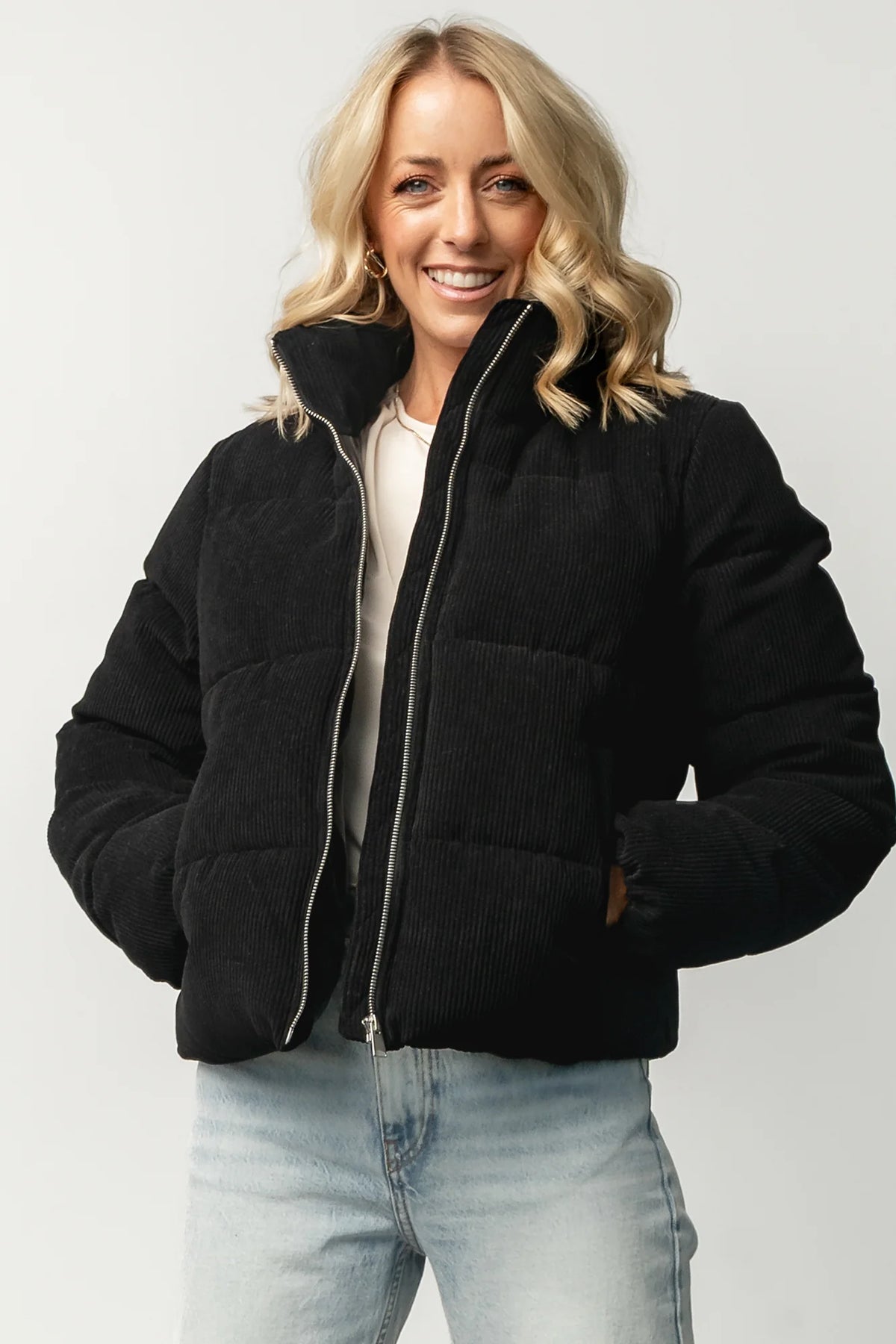 Holden Corduroy Puffer Jacket | Black
