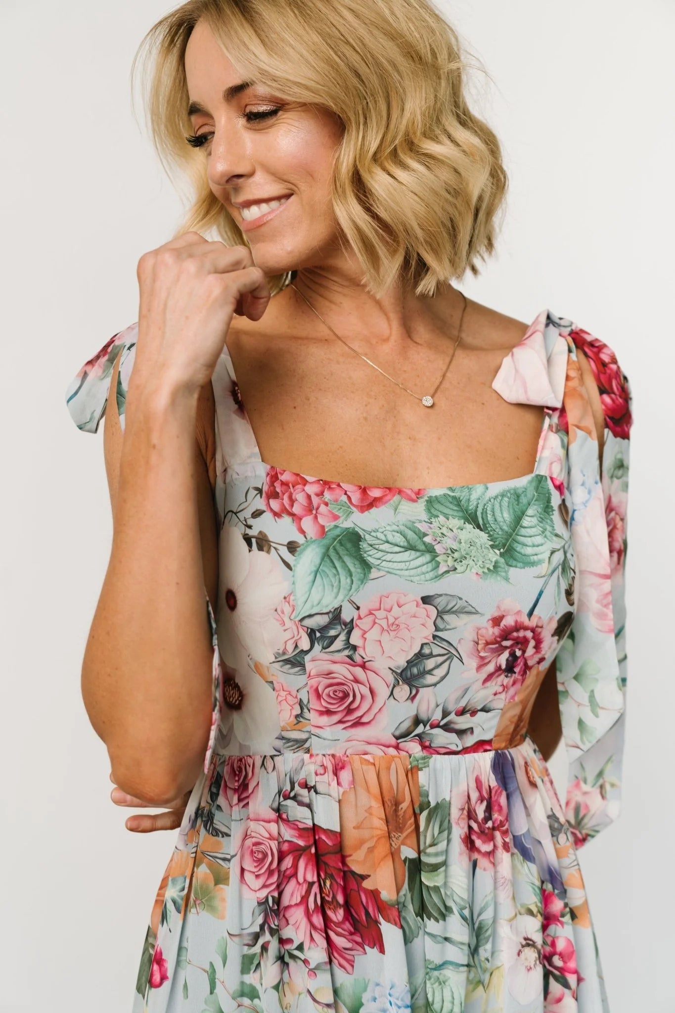 Anita Maxi Dress | Light Blue Multi Floral