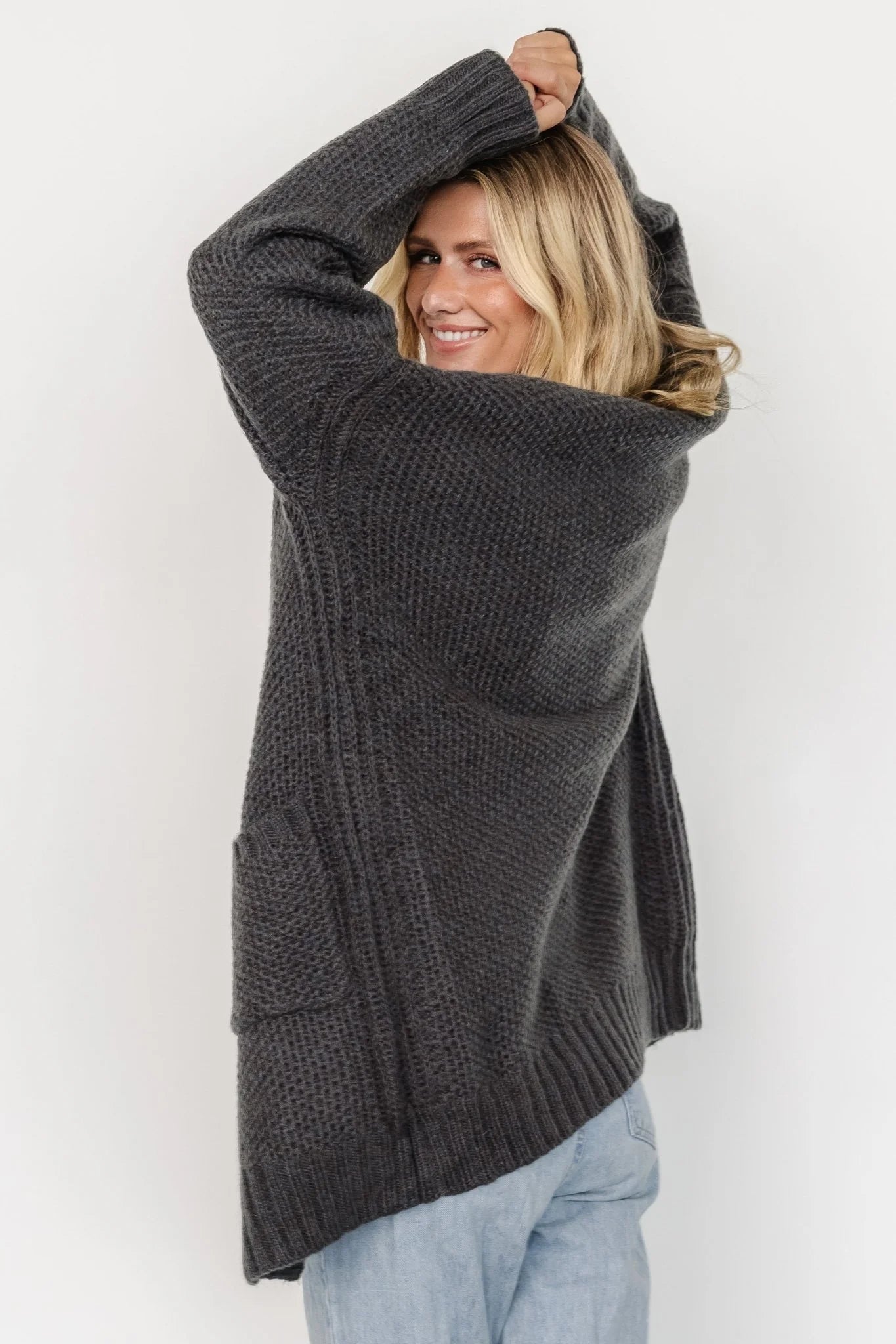 Theodora Knit Cardigan | Charcoal