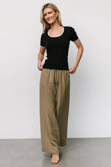 Dena Ribbed Top | Black + White