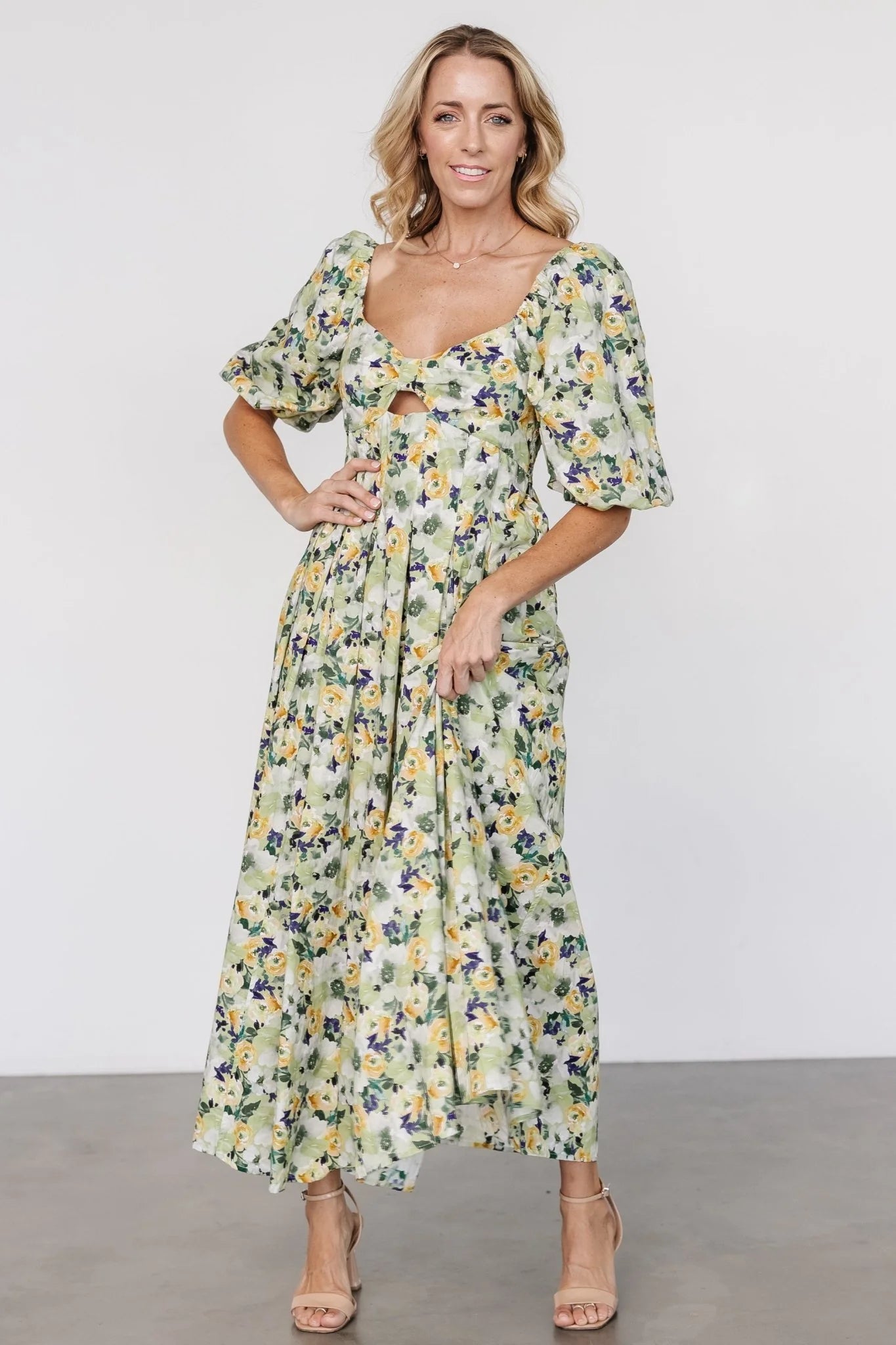Brielle Maxi Dress | Green Floral