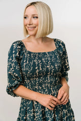 Marta Smocked Midi Dress | Topaz + Blush