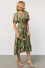 Spell Boho Midi Dress | Olive Floral