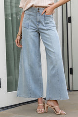 Emmi Mid Rise Wide Leg Jeans | Light Wash