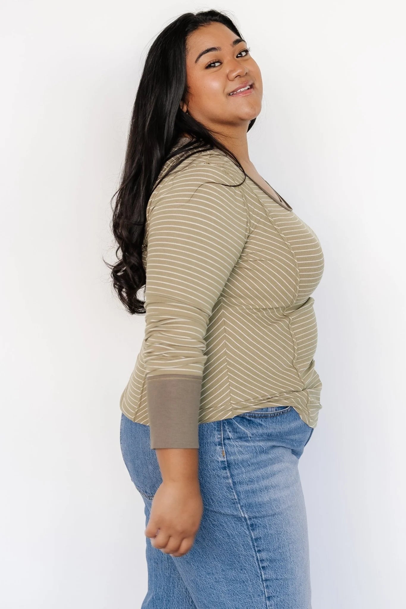 Ashford Striped Top | Olive