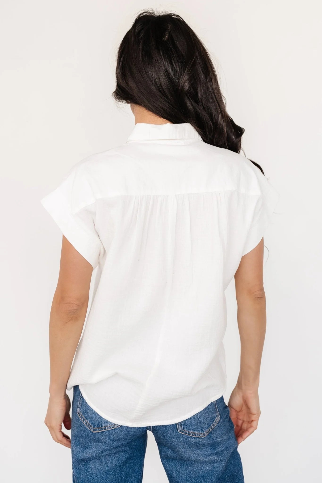Jaye Button Top | Off White