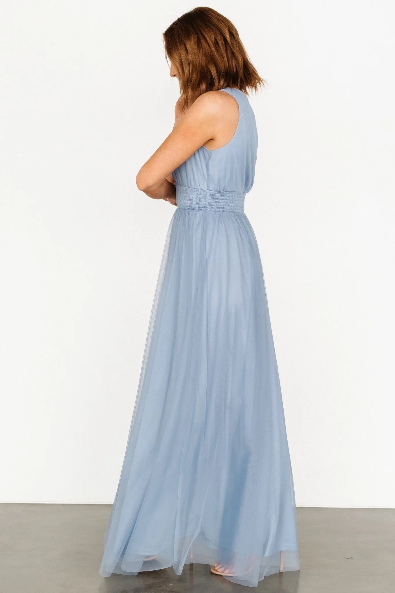 Kamila Tulle Maxi Dress | Whisper Blue