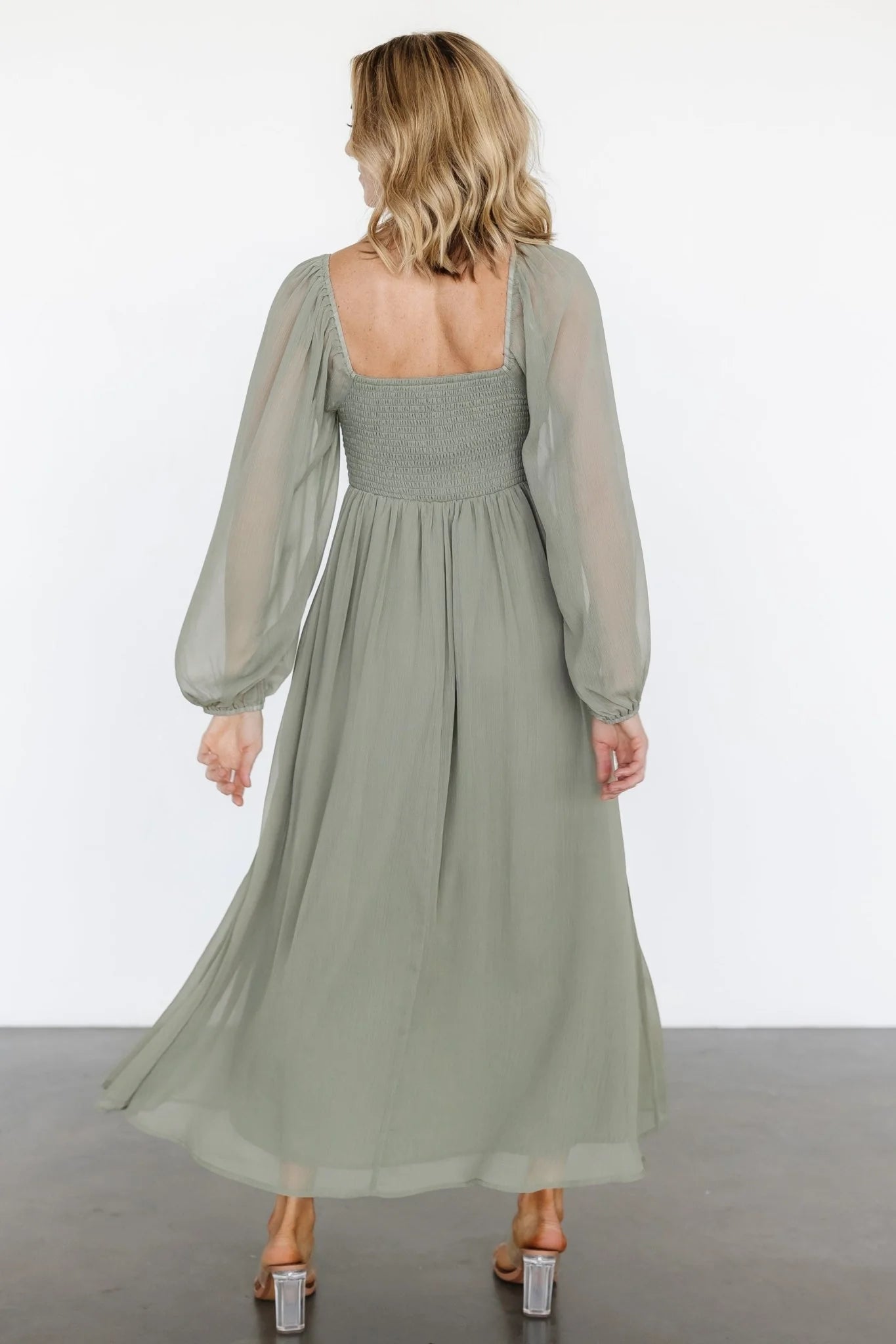 Dione Midi Dress | Dusty Olive