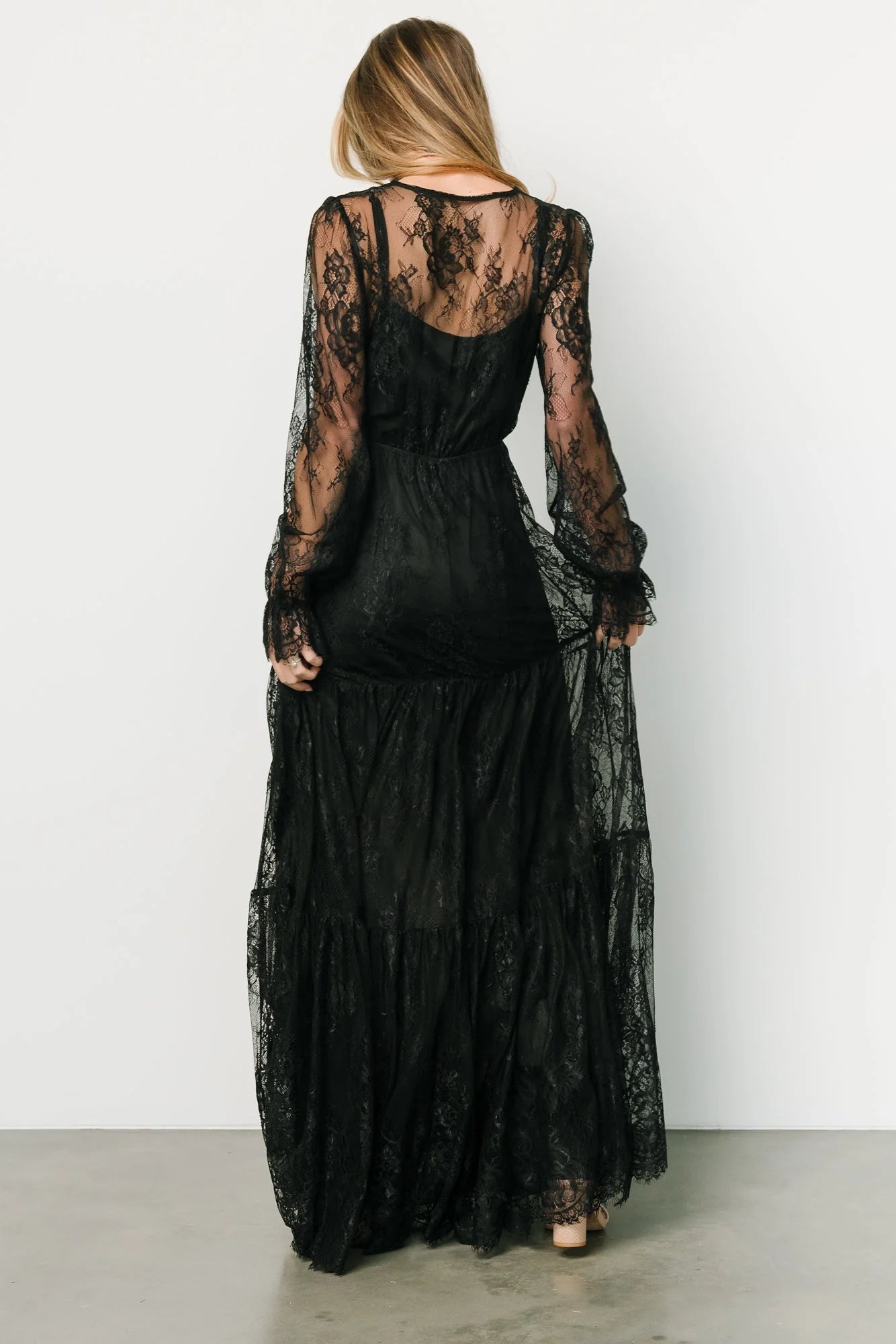 Gloria Lace Maxi Dress | Black