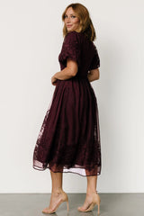 Corrine Embroidered Midi Dress | Mulberry
