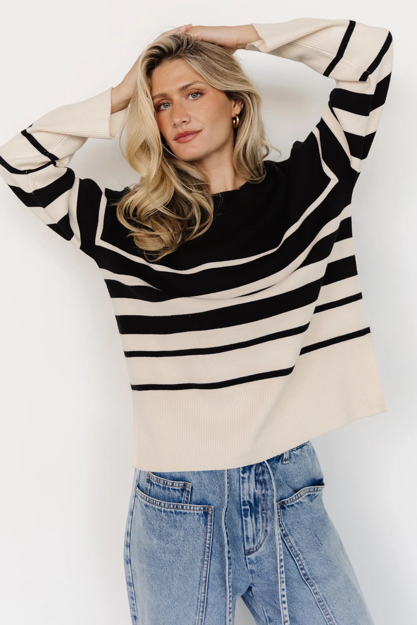 Glasbury Sweater | Black + Ivory