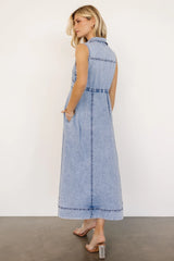 Georgia Sleeveless Midi Dress | Denim