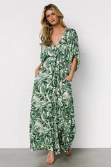 Byron Jumpsuit | Green Print