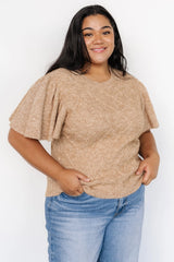 Asa Knit Sweater Top | Caramel