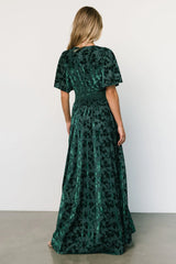 Veronica Velvet Maxi Dress | Green