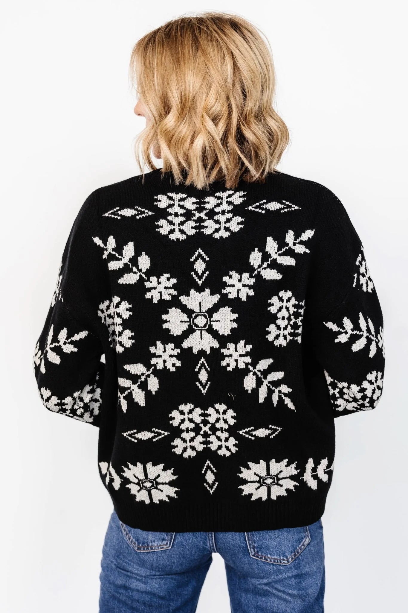 Elsa Sweater | Black + Off White