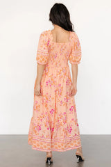 Mesa Smocked Dress | Coral Multi