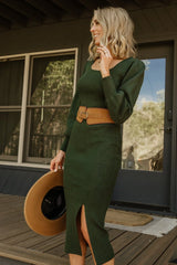 Kori Sweater Dress | Emerald