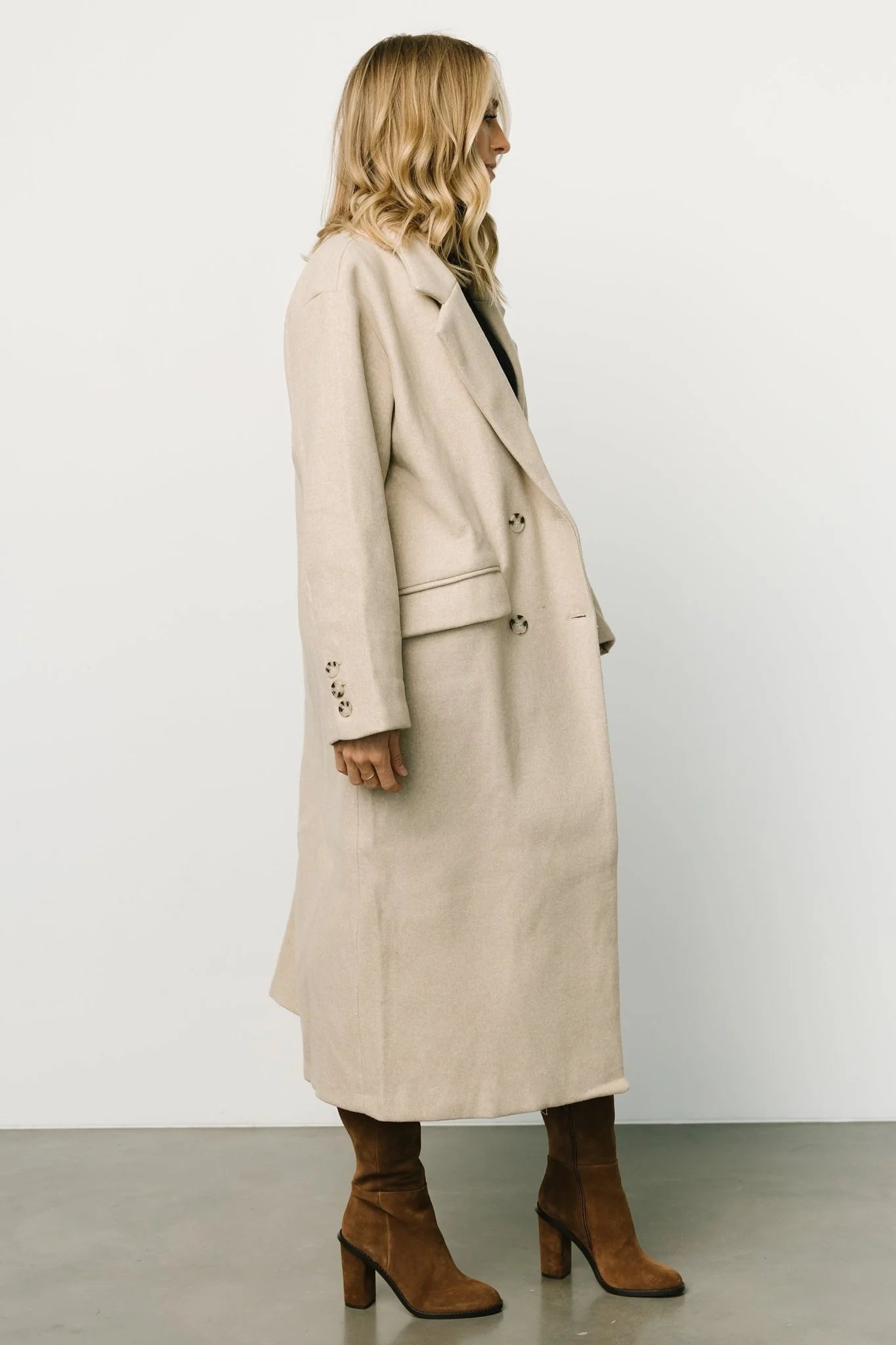 Anderson Double Breasted Coat | Natural