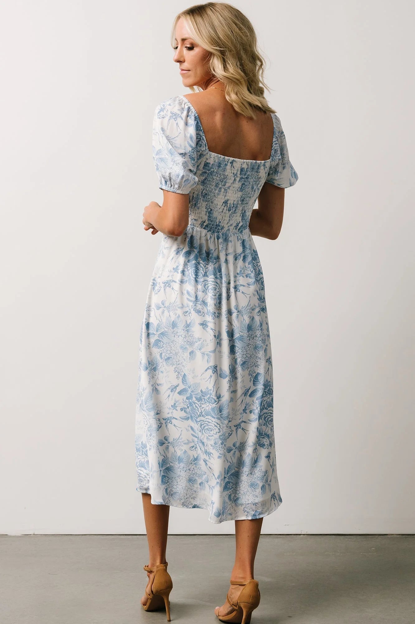 Cadence Midi Dress | Blue Floral
