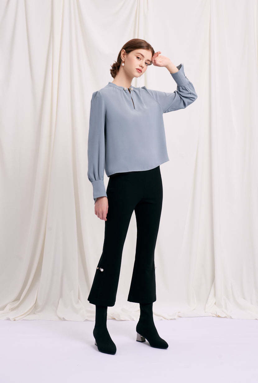 Buvette Pearl Blouse - Dusty Blue