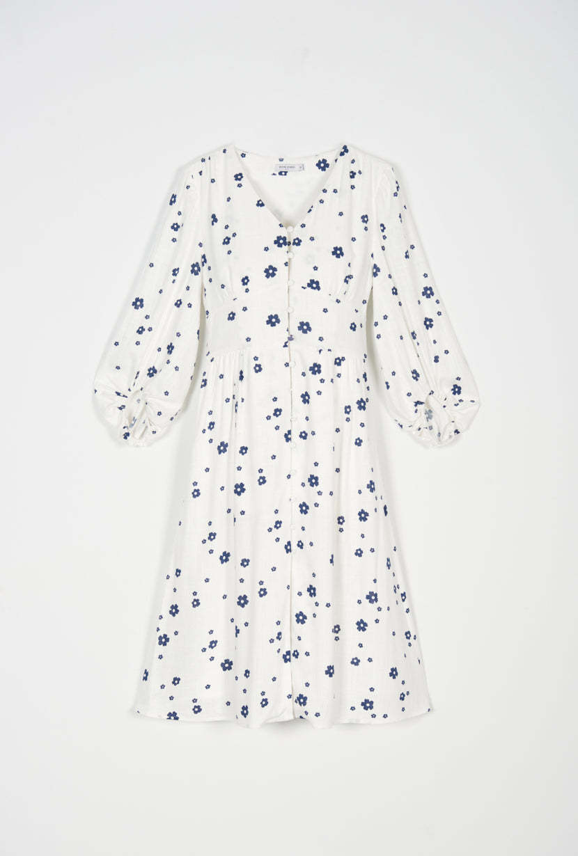 Emilee Dress - Ivory Print