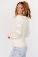 April Knit Sweater | Cream