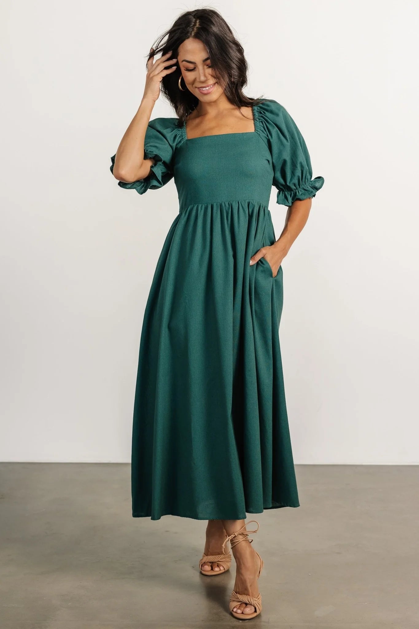 Britton Midi Dress | Evergreen