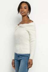 Perla Off Shoulder Sweater | Ivory
