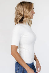 Liel Ribbed Top | Off White