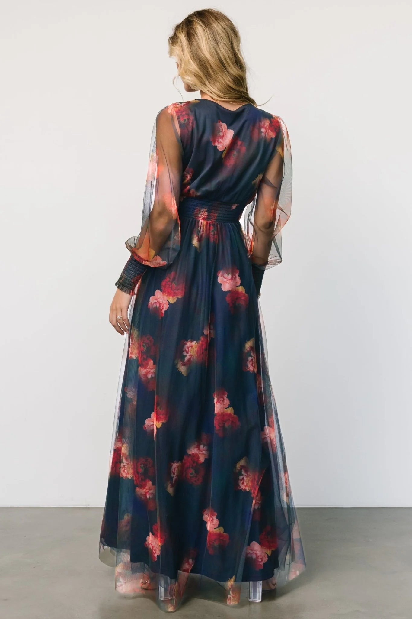 Layla Tulle Maxi Dress | Topaz Ombre Floral