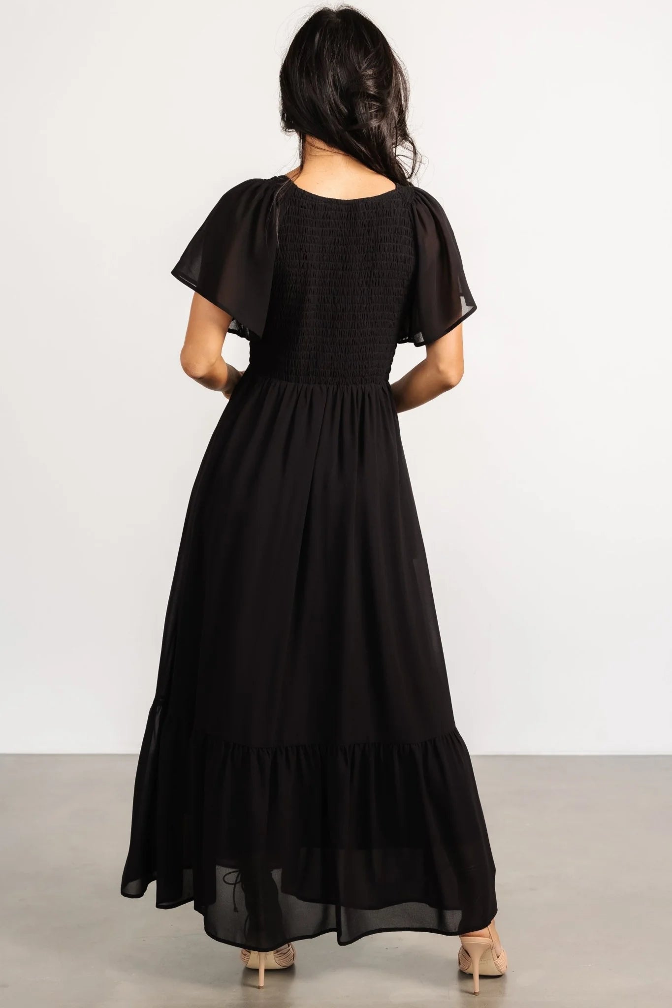 Monica Smocked Dress | Black