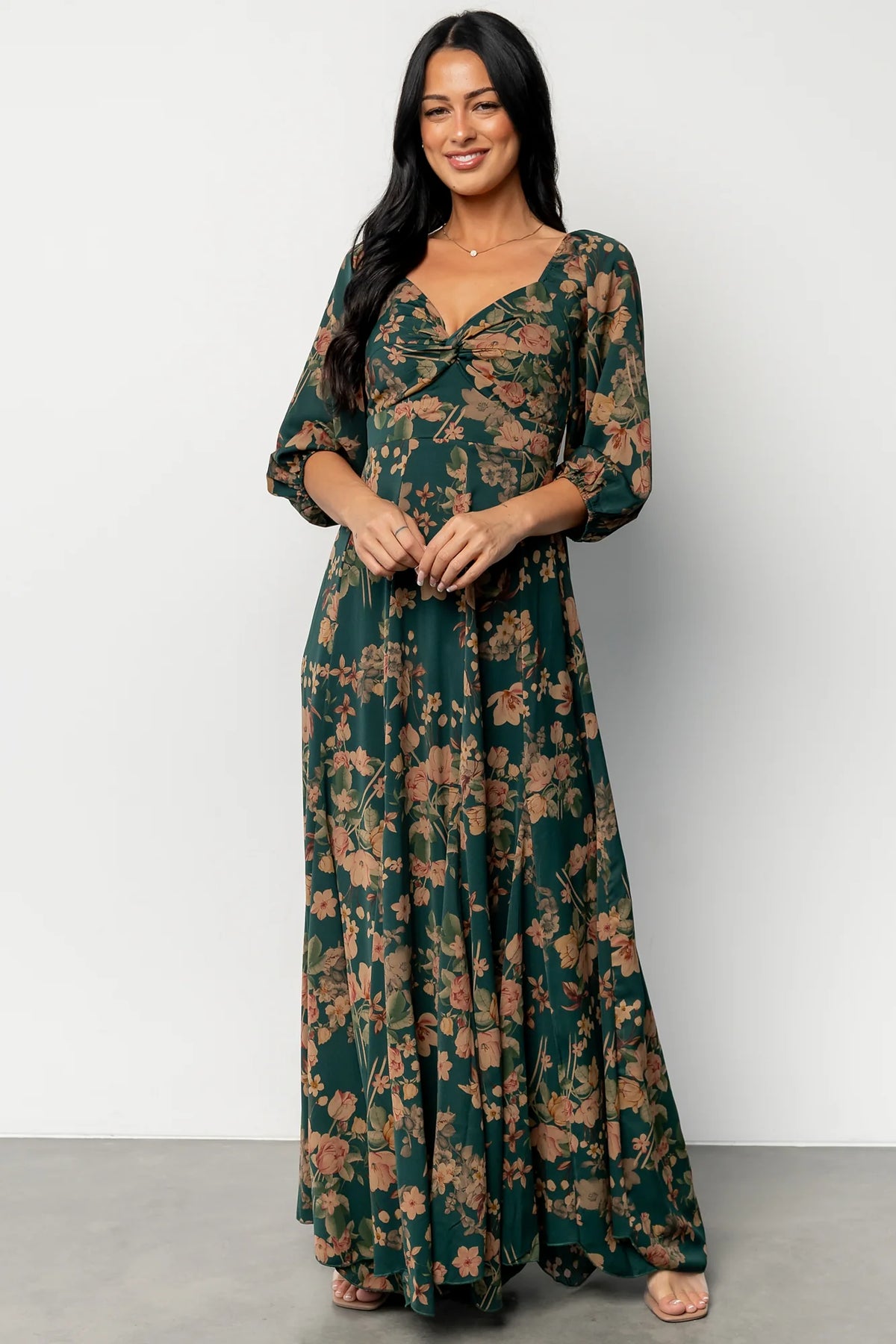 Liesel Maxi Dress | Green + Copper Floral