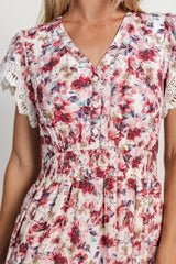 Aliyah Midi Dress | Berry Floral