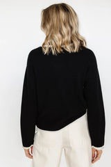 Tiffany Knit Sweater | Black + Off White