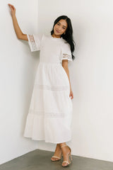 Loveland Geo Lace Maxi Dress | Off White