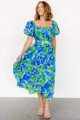Catalina Midi Dress | Blue + Green