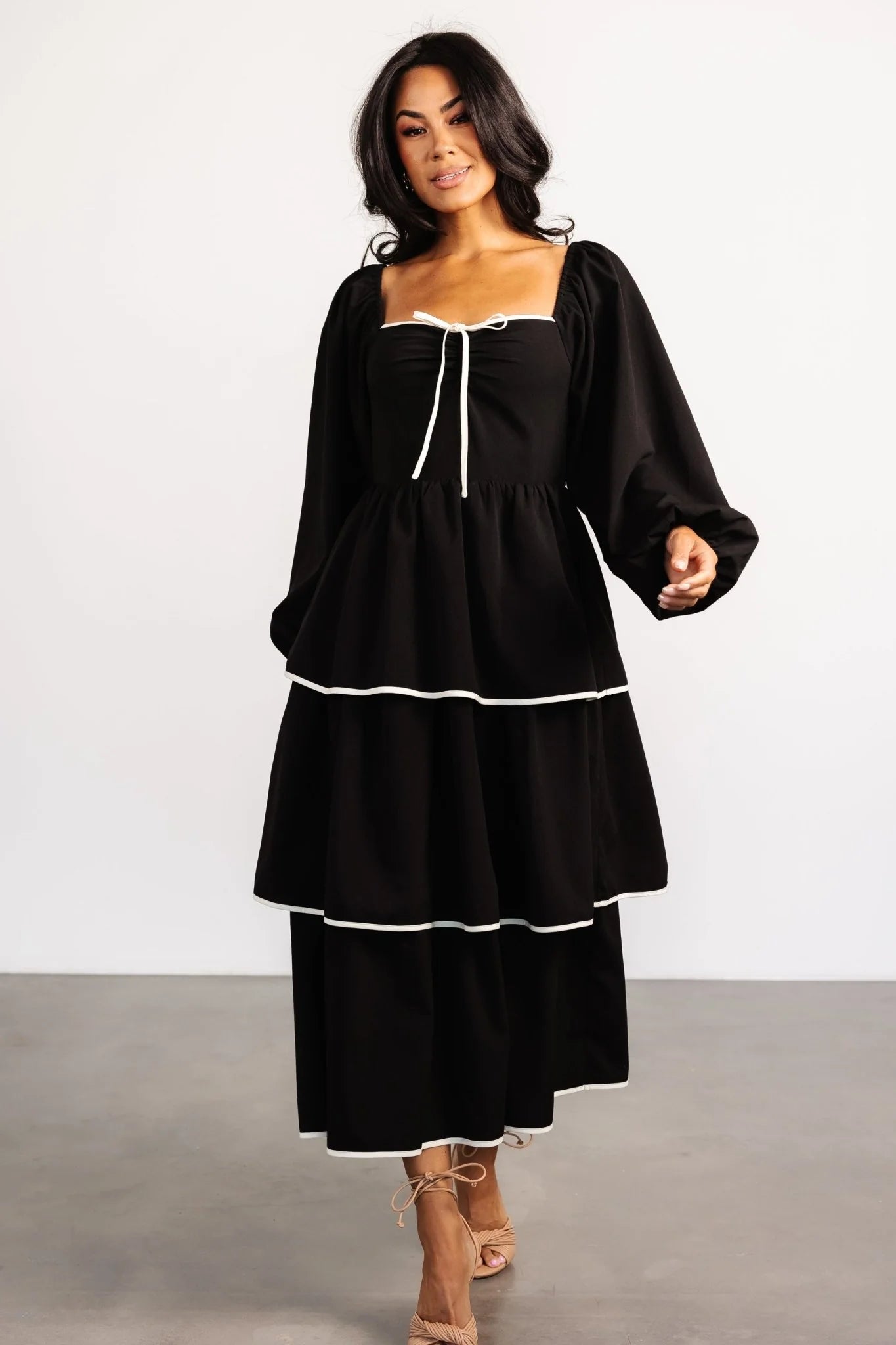 Barcelona Tiered Dress | Black