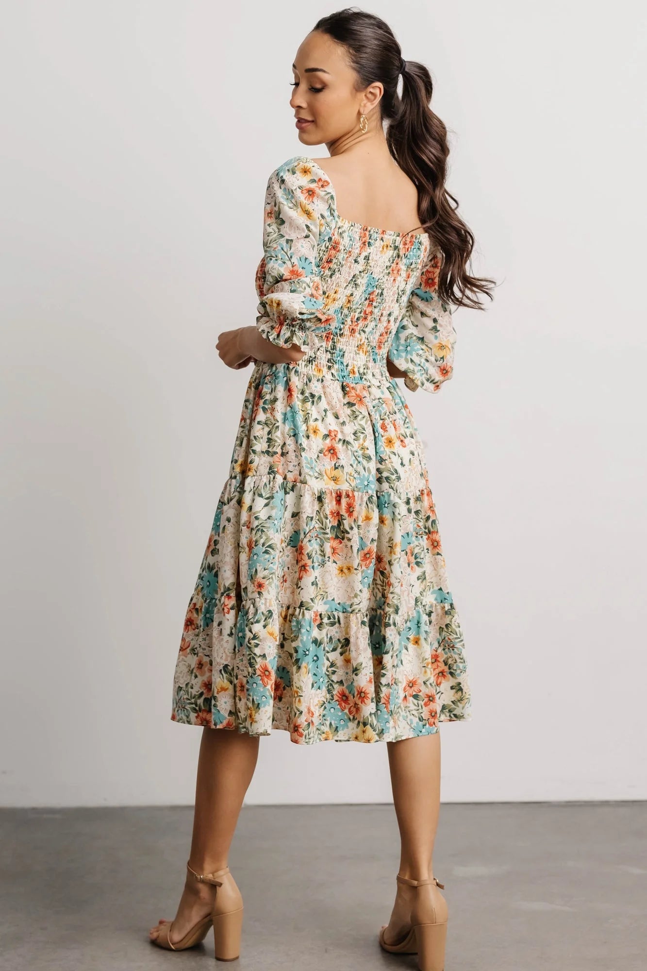 Marta Smocked Midi Dress | Summer Floral