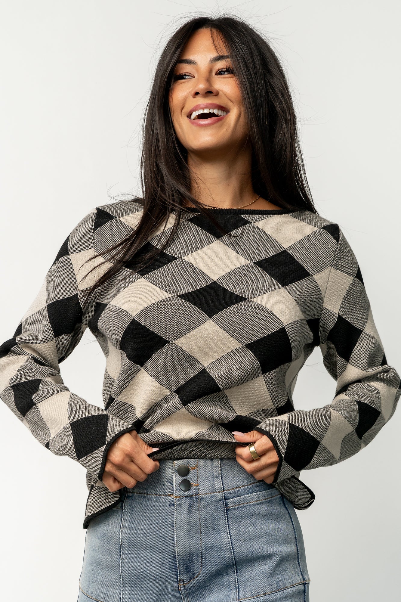 Linnea Sweater | Black + Natural