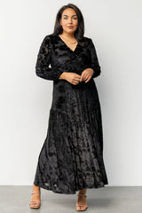Vienna Velvet Maxi Dress | Black